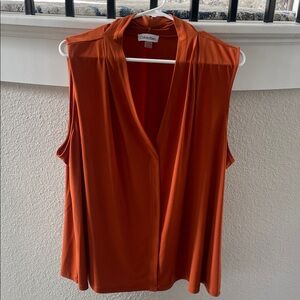 Calvin Klein Women's Vibrant Orange Blouse